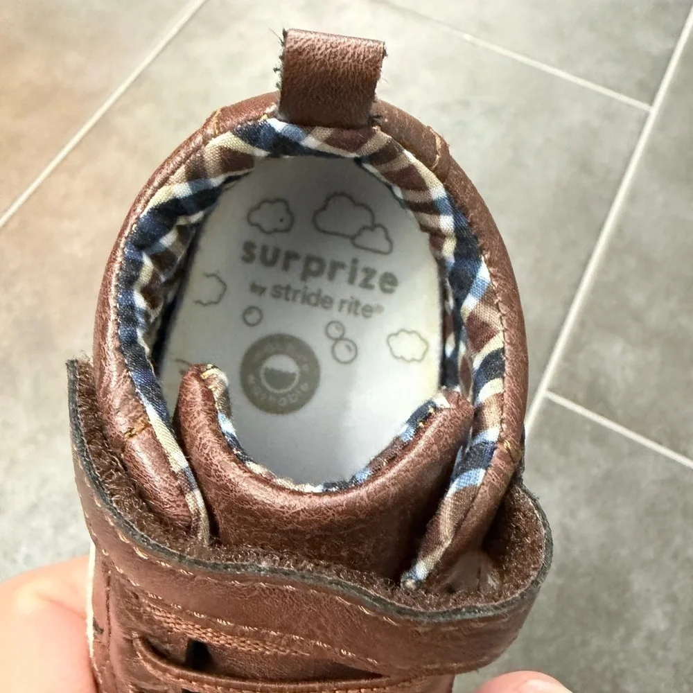 Stride Rite Suprize Lee Brown Leather Baby Shoe 12-18M